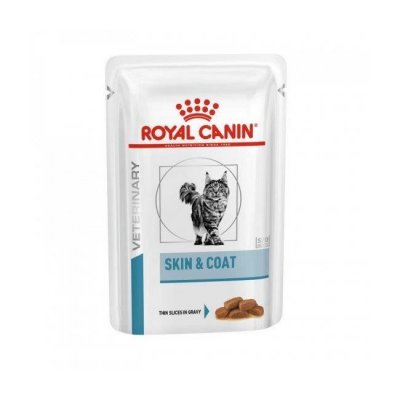 ROYAL CANIN VETERINARY DIET Royal Canin Skin & Coat Sachets pour Chat 4 bo&icirc;tes (48 x 85 g)