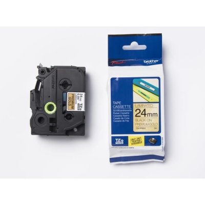BROTHER Ruban  - TZEPR851 - 24mm Noir sur fond Or Premium - Qt 1