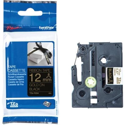 BROTHER Ruban  - tzer334 - 12mm or sur noir - qt 1 BRO4977766802345