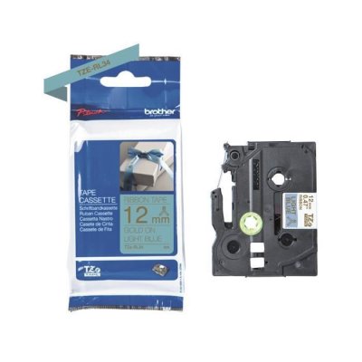 BROTHER Ruban  - tzerl34 12mm or sur bleu clair - qt 1 BRO4977766802321