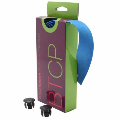 BIKERIBBON Ruban de guidon v&eacute;lo  Cork Plus avec li&egrave;ge bleu