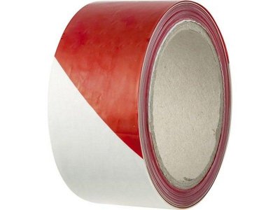 NOVAP Ruban &eacute;conomique 50mmx100m Rouge/Blanc - 3050004