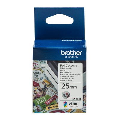 BROTHER Ruban &eacute;tiquettes CZ-1004 -  - Coloris assortis - 25x5mm