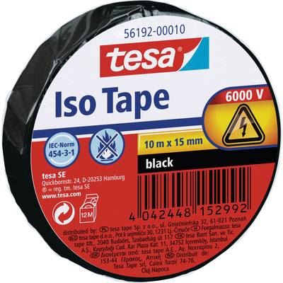 TESA Ruban isolant  56192-10-02 noir (L x l) 10 m x 15 mm 1 pc(s)