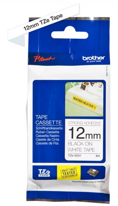 BROTHER Ruban Matriciel noir/blanc  12mm