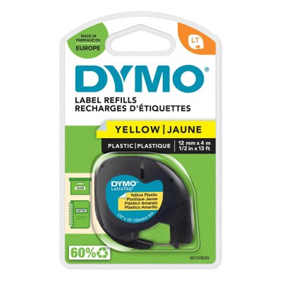 DYMO Ruban plastique -  - 12mm - Noir & Jaune