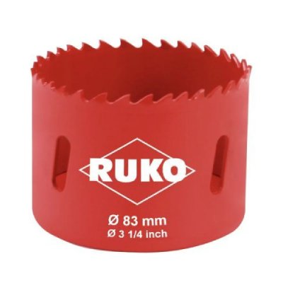 RUKO  106083 - Corona perforadora HSS bimetal, dentado variable (83 mm)