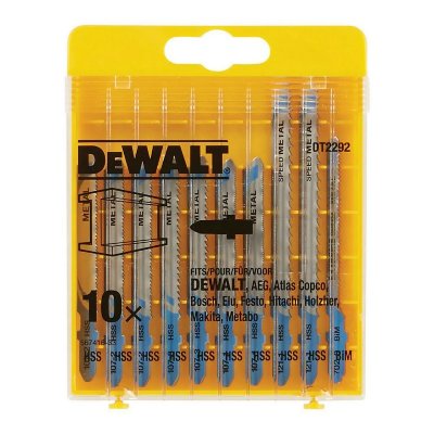 S.of. jeu de 10 lames de scie sauteuse en m&eacute;tal dt2292-qz Dewalt