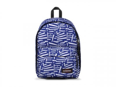 EASTPAK Sac &agrave; dos  Out Of Office 27L bleu &eacute;lectrique blanc pur