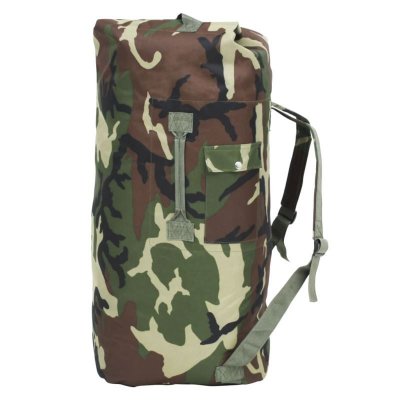 VIDAXL Sac de sport en style militaire 85 L Camouflage