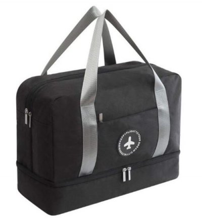 NOVAGO Sac de Voyage - Noname - Pliable - Compartiment Linge Humide - Range Chaussures - Noir