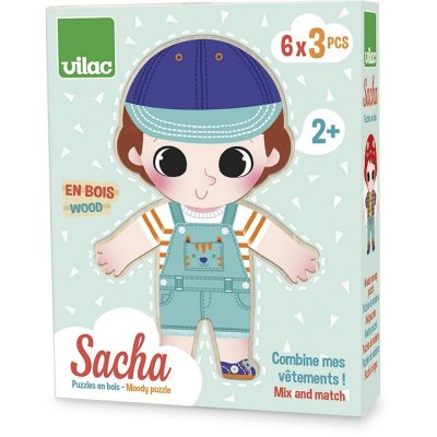 VILAC Sacha a habiller Puzzle 3 pieces en bois