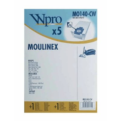 MOULINEX Sachet De Sacs W51 Pour Pieces Aspirateur Nettoyeur Petit Electromenager  - 481281729673