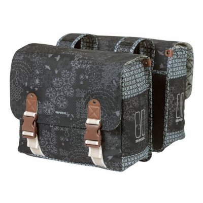 BASIL Sacoche double velo  boheme 35 litres noir anthracite