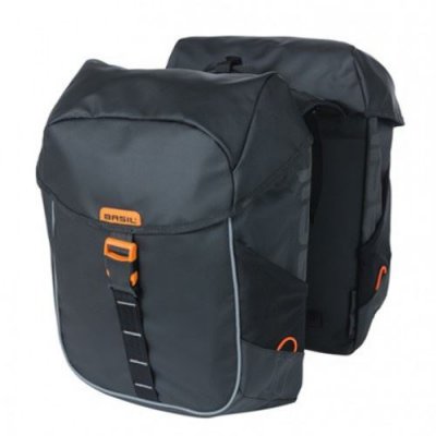 BASIL Sacoches de porte bagage  miles tarpaulin 34l noir orange
