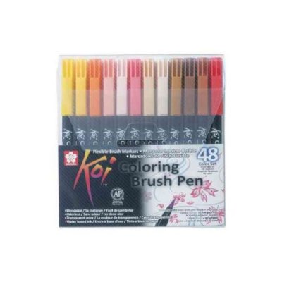 SAKURA  Stylo Pinceau Koi Coloring Brush, &Eacute;tui De 48
