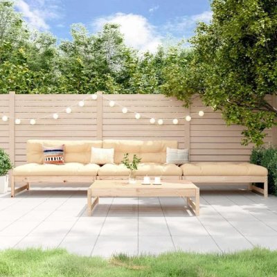 VIDAXL Salon de jardin 4 pcs bois massif de pin - 