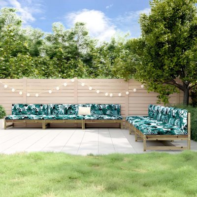 VIDAXL Salon de jardin 6 pcs bois de pin impr&eacute;gn&eacute; 