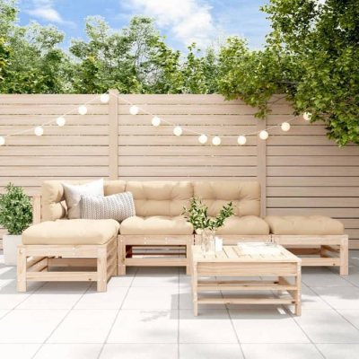 VIDAXL Salon de jardin 6 pcs Bois de pin massif - 