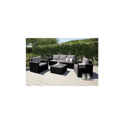 ALLIBERT Salon de jardin -  - CALIFORNIA - Modulable - Gris 