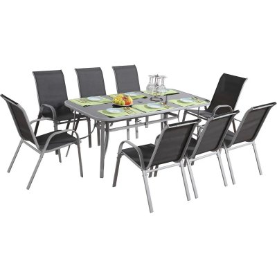 HABITAT ET JARDIN Salon de jardin ""Cordoba XL 180"" - Phoenix - Gris fonc&eacute;