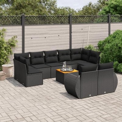 VIDAXL Salon de jardin modulable 12 personnes 13 pieces beige 62 x 62 x 69 cm rotin