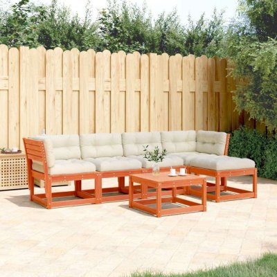 VIDAXL Salon de jardin modulable bois massif marron 5 pieces x 73 x 78