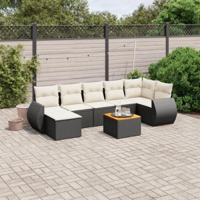 VIDAXL Salon de jardin modulable GENERIQUE 7 personnes 8 pieces 62 x 62 x 69 cm resine tressee