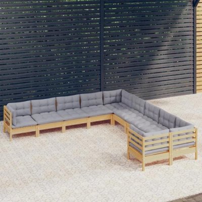 VIDAXL Salon de jardin modulable resine tressee 14 pieces noir 62 x 62 x 69 cm 12 personnes