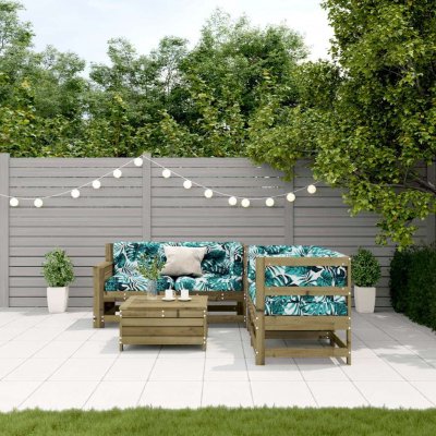 VIDAXL Salon de jardin modulable  bois marron 5 pieces x 62 x 70.5