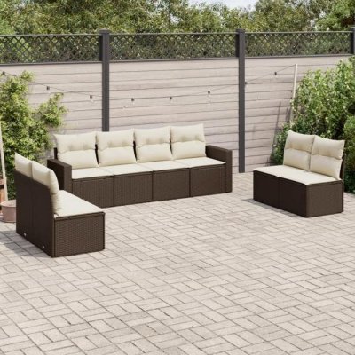 VIDAXL Salon de jardin  8 pcs - Marron