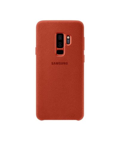 SAMSUNG  Coque en Alcantara S9+ Rouge