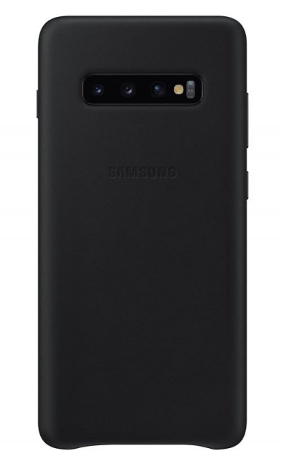 SAMSUNG  Coque en cuir S10+ Noir