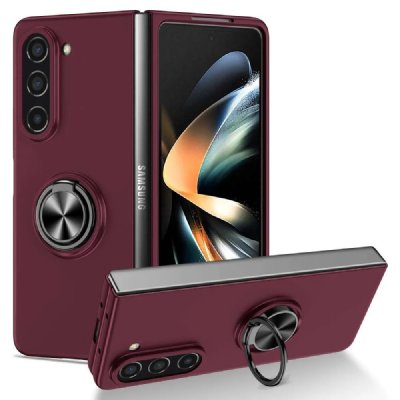 HTDMOBILES Samsung Galaxy Z Fold 5 Coque rigide - Bordeaux Rouge