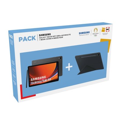 SAMSUNG  Pack Galaxy Tab S9 Wifi 128Go + Smart Book Cover