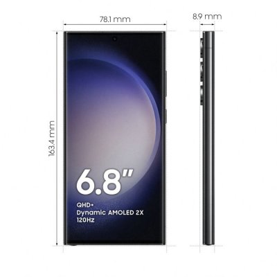 SAMSUNG  S918 Galaxy S23 Ultra 5G 256GB 8GB RAM Dual-SIM Phantom Black