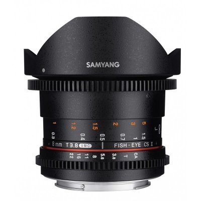 SAMYANG  objectif vid&eacute;o 8mm t3.8 fisheye vdslr II sony e 