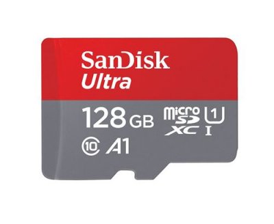 SANDISK  128GB Ultra&reg; microSDXC 120MB/s A1 Class 10 UHS-I
