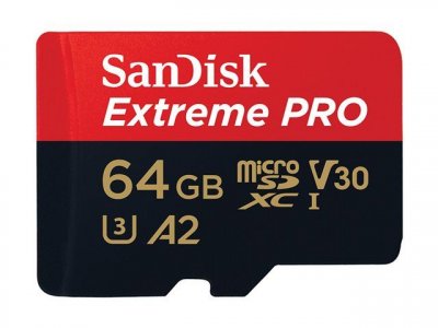 SANDISK  ext pro microsdxc 64gb+sd 200mb/s SDSQXCU-064G-GN6MA