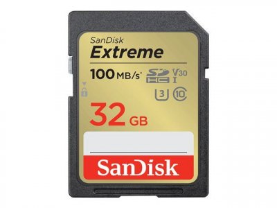 SANDISK  Extreme - Carte m&eacute;moire flash - 32 Go - Video Class V30 / UHS-I U3 / Class10 - SDHC UHS-I 
