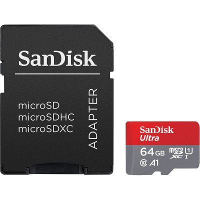  Sandisk Ultra Micro Sdxc 64gb Memory Card Noir