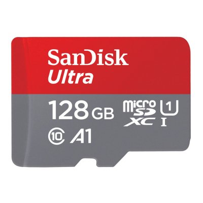 SanDisk Ultra microSD UHS-I U1 128 Go 140 Mo/s + Adaptateur SD