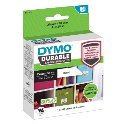 DYMO Sanford LW Ribbon Rouleau de Ruban en Plastique Blanc 25 x 54 mm