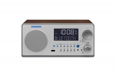 SANGEAN  WR-22 radio portable FM-RDS / AM / USB / Bluetooth Argent/Bois