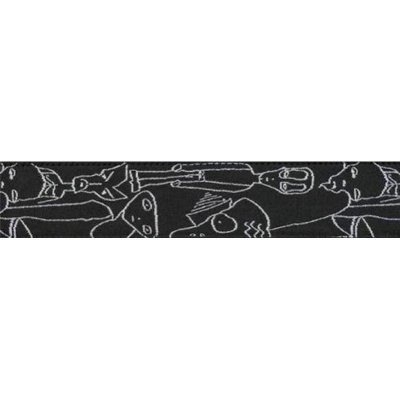PLANET WAVES Sangle guitare nylon Joe Satriani 5cm - Silver Sketches 50JS05