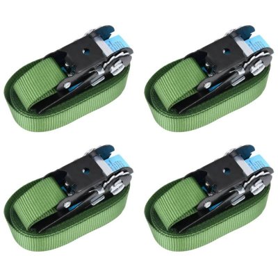 VIDAXL Sangles d&rsquo;arrimage &agrave; cliquet 4 pcs 800 daN 6 m Vert  - N/A