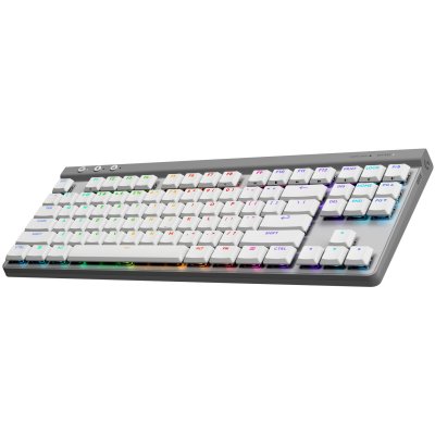 LOGITECH G sans fil G515 LIGHTSPEED sans pav&eacute; num&eacute;rique (switch marron) - Blanc