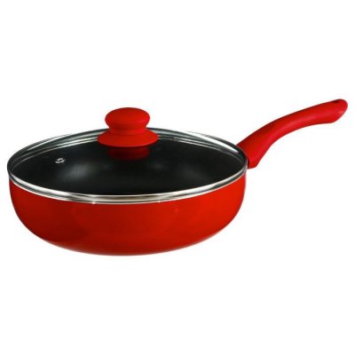 PARIS PRIX Sauteuse en aluminium - D. 24 cm - &Agrave; induction - Rouge