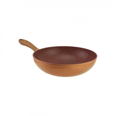 VENTEO Sauteuse granit 28 cm KitchenPro - Rev&ecirc;tement antiadh&eacute;sif + couvercle