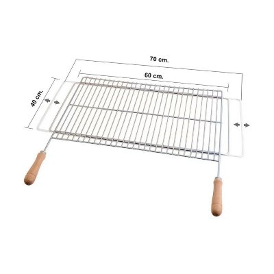 SAUVIC  02724 grille de barbecue universelle acier 60/70 x 40 cm